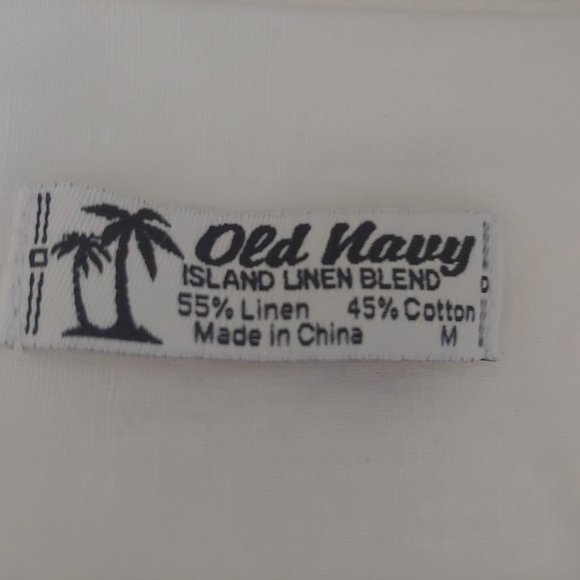 Old Navy Cotton-Linen Summer Shirt, Size Medium - Picture 7 of 7